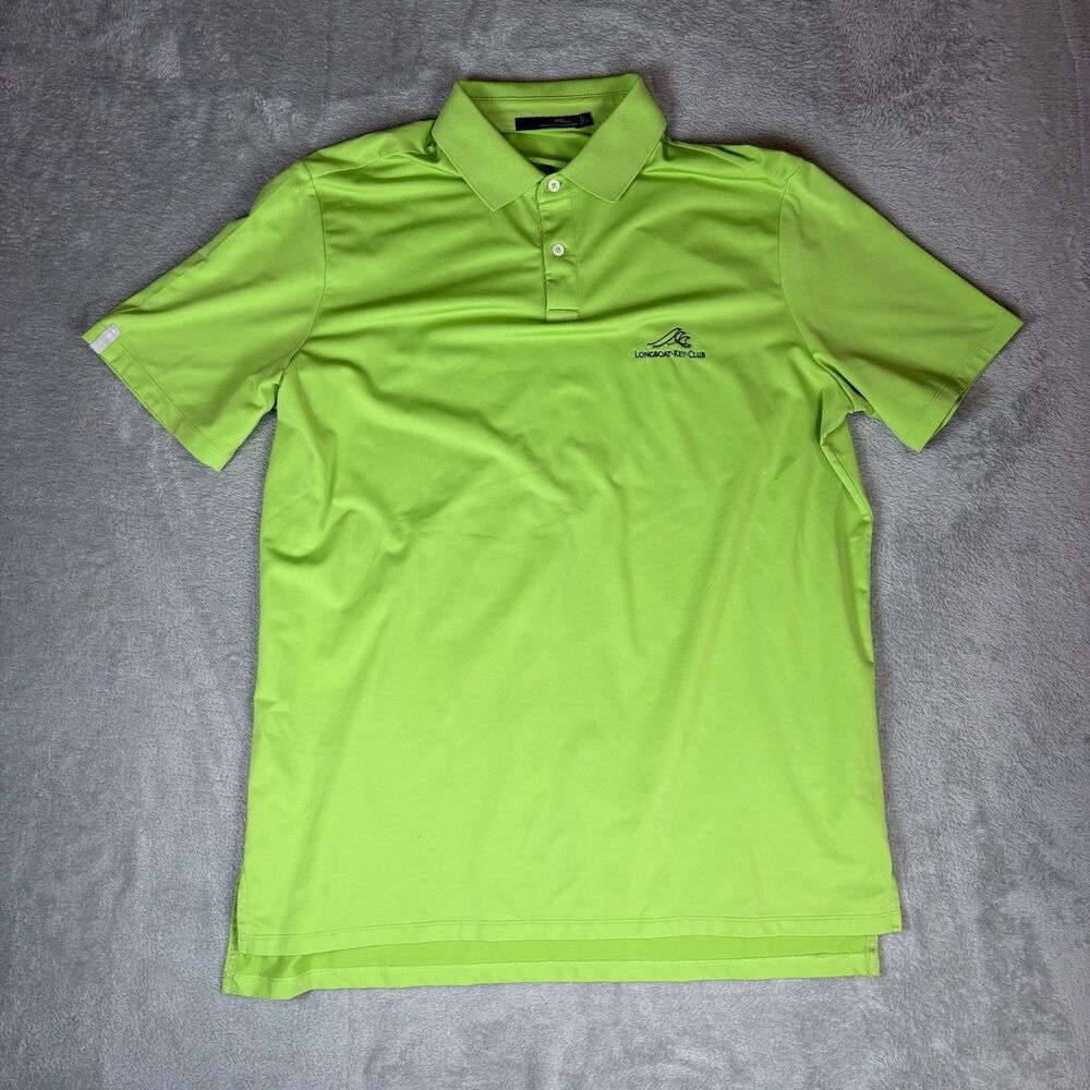 RLX Ralph Lauren Golf Polo Shirt Performance Short Sleeve Green Mens Large